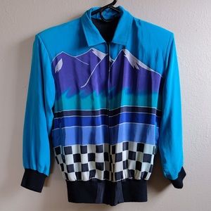 Vintage Reversible Silk Windbreaker